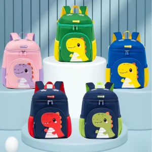 Kindergarten Diving Backpack with Cartoon Design Large Capacity Lightweight Zipper Closure Nylon Lining