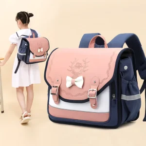 Kindergarten Primary School Backpack for Girls Boys British Style School Bags Grade 1-3 Students Children Bookbags Cartoon Style