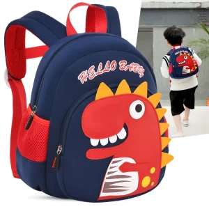 Kindergarten Schoolbag 1-6 Years Old Children Cartoon Dinosaur Cute Polyester Backpack Unisex Preschool