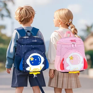 Kindergarten Schoolbag Unisex 1-6 Years Old Cartoon Cute Childlike Zipper Microfiber Synthetic Leather Backpack