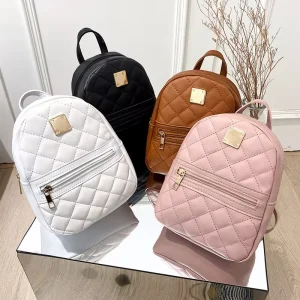 Korean Embroidery Mini Student Backpack Bag for Women Girls School Bags