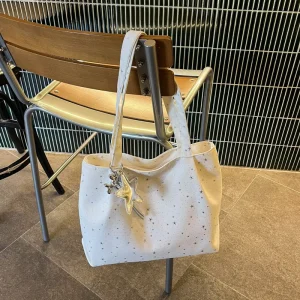 Korean Ins Star Large Capacity Student College Style One Shoulder Lazy Western Style Tote Bag