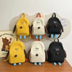 Korean-style Niche School Backpack Cute Unisex Shoulder Bag Boys Girls Fashionable Children Nylon Polyester Curved