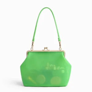 Korean style PVC Jelly Clamp ZIP Closure Single Women’s Candy Color Tote Bag Large Capacity Shoulder Underarm Summer Beach Bag