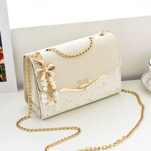 Lady’s New PU Sequin Single Strap Shoulder Crossbody Satchel Coin Purse Mobile Phone Bag Korean Fashion Trendy Spring