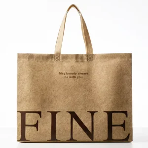 Laminated Spunbond Non Woven Thickened Tote Bag for Gift Wrapping Apparel Store Use Women’s Clothing Customizable