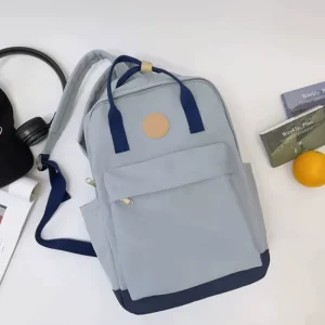 Large Capacity Backpack Simple Versatile Design Waterproof Feature for College Students