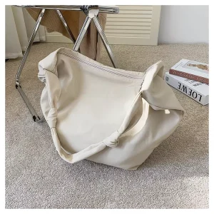 Large Capacity Canvas Shoulder Bag for Women College Students Personalized Crossbody Bag Dumpling Bag Artsy Tote