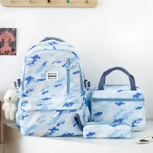 Large Capacity Fashion Unisex School Bags Comfortable Carrying Wearing a Side Pocket Travel Backpack Student Backpack