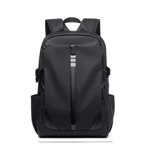 Large Capacity Leisure Backpack Solid Color Versatile Business Travel Backpack Student Backpack
