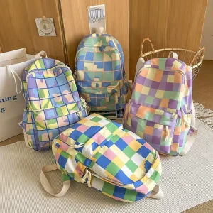 Large Capacity Nylon Polyester Durable Backpack Air Cushion Straps Color-Contrast Design for Universal Backpack
