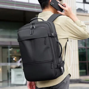 Large Capacity Polyester Travel Backpack With USB Charger