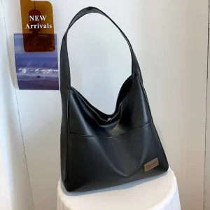 Large Capacity Retro Bags Women’s New Textured Tote Bag College Student Shoulder for Class Simple Casual