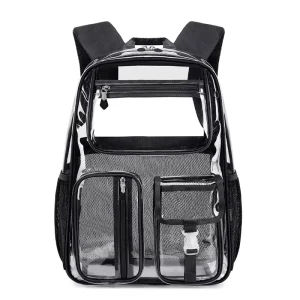 Large Capacity Stadium Approved Student School Double Shoulder PVC Backpack