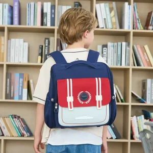 Large Capacity Waterproof Cute Backpack for Boys Girls Ultra Lightweight Double Shoulder Bag Oxford Material Zipper