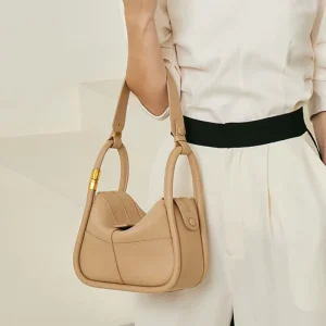 Leather Shoulder Tote Handbag for Women, Cowhide Single Shoulder Bag