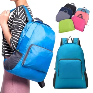 Light Outdoor Sports Travel Back Pack Climbing Hiking Portable Lightweight Daypack Folding Backpack With Logo