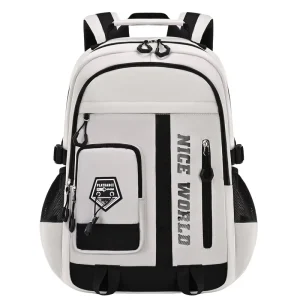 Lightweight Casual Backpack Large Capacity Multi Compartment Waterproof Design Fashionable Style for Primary Secondary School