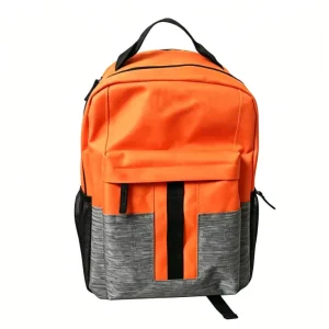 Lightweight Grey Two tone 300 600D Polyester Backpack Casual Middle Student School Bag