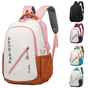 Lightweight High-End School Backpack for Junior High College Girls Cute Simple Design Zipper Waterproof