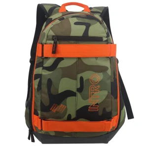 Lightweight Letter Pattern Waterproof Teenager High School Backpack Student Bag Skateboard Holder Large Capacity Daily
