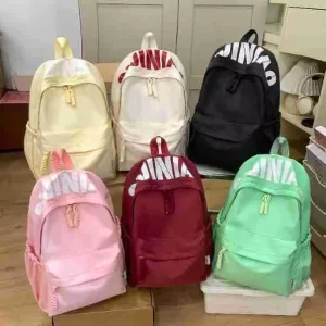 Lightweight Nylon Fashion Unisex Backpack Zipper Closure Air Cushion Belt Waterproof 20-35L Capacity Travel Campus Polyester