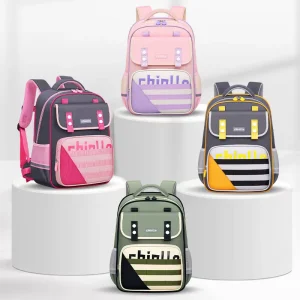 Lightweight Polyester Backpack for Elementary School Students Grades 1 6 Ages 6 12 Breathable Waterproof Spine Protection