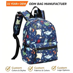 Lightweight Safety Zipper Closure High Quality Nylon Waterproof Kids School Bags with 20-36L Capacity for Kids