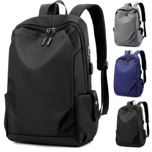 Lightweight School Backpack Business Laptop Backpack Nylon Computer Backpack Simple Travel Rucksack