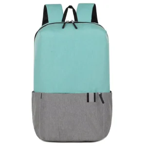 Lightweight School Backpack for Students Colorful Small Outdoor Bag with Contrasting Colors Zipper Closure for Kids