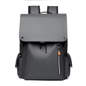 Lightweight Simple Large Capacity Durable Microfiber Synthetic Leather Polyester Travel Backpack Air Cushion Straps Student