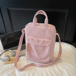Lightweight Solid Color Female Bag Portable Handheld Single Shoulder Backpack Polyester
