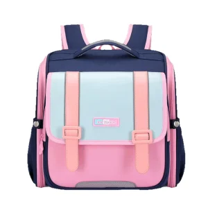 Lightweight Waterproof Oxford 1 3 6 Grade British Primary School Student Backpack Spine Protection Square Design for Children