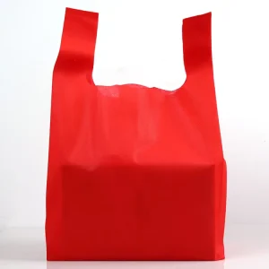 Low Price Ecofriendly Reusable Grocery Supermarket Tote Bag Non Woven T Shirt Bag
