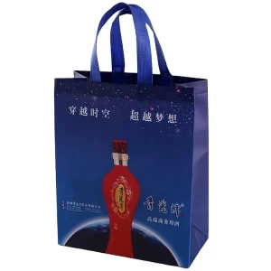Low cost recyclable laminated non woven PP tote bag washable nonwoven handle shopping bag with lamination