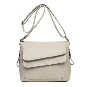 Luxury Designer Women’s Fashion Waterproof Vintage PU Leather Handbag Casual Shoulder Messenger Bag
