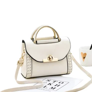 Luxury Fashion Women’s Woven Small Square Handbag Single Shoulder Crossbody Bag with Lock