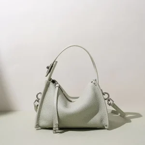 Luxury Genuine Leather Women Handbag Trending Geometric Tote Bag Soft Cowhide Lady Crossbody Bag Small Designer Hobo Bag