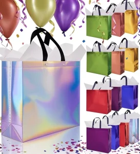 Luxury Holographic Gift Tote Bag Custom Branded Retail Packaging Solution