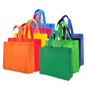 Luxury Recyclable Non Woven Fabric Tote Bag with Custom Logo Reusable Eco Friendly Shopping Bag Handle Clothing Supermarket Use