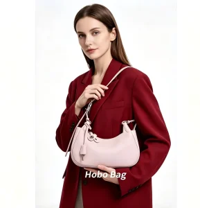 Luxury Single Handle Ladies Shoulder Bag Fashion Style Genuine Leather Zipper Closure Portable All Season Water