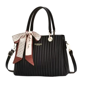 Luxury Vintage PU Leather Zipper Boston Shape Fashion Quilted Shoulder Bags Set Women’s Large Capacity Nylon