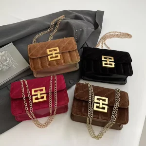 Luxury Woman’s Handbag Single Layer Quilted Chain Purse PU Leather Ladies Designer Shoulder Bag for Women