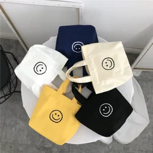 Manufacturer Custom Logo Print Canvas Tote Bag for Daily Use