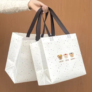 Manufacturer Custom Printed Non Woven Fabric Tote Shopping Bags