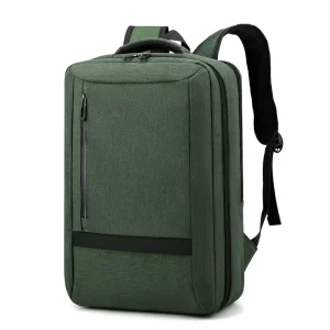 Men’s New Style Oxford Cloth Computer Backpack Waterproof with USB Port Zipper Closure for Teenagers