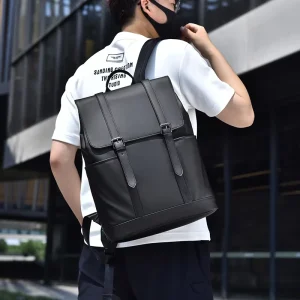 Men’s Street Fashion Travel Computer Backpack with Polyester Cotton Lining 20L Capacity Air Cushion Harness Wear Resistant
