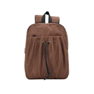 Minimalist Waterproof Nylon Backpack for Teenagers Unisex Outdoor Sports Travel School Zipper Closure Geometric Pattern