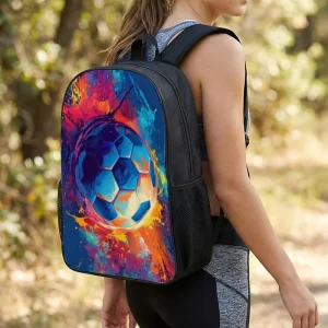 Minimum Order 1 Piece Cartoon Print Zipper Unisex Polyester Backpack 17in Size for Primary Secondary School Students Teenagers