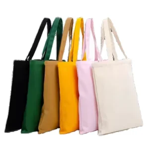 Multi-Color Cotton Tote Gift Bags for Creative DIY Advertising Environmentally Friendly Reusable Canvas Shopping Tote Bag